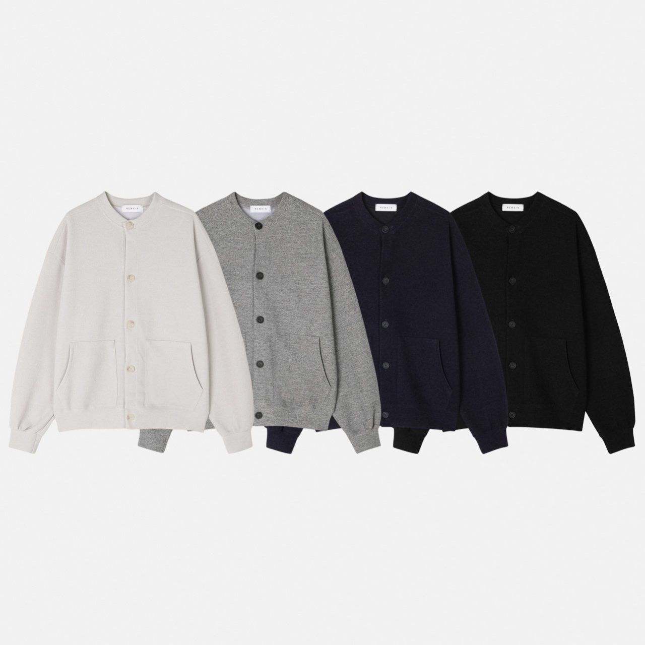 淨色圓領開胸外套 REMAIN-028JK