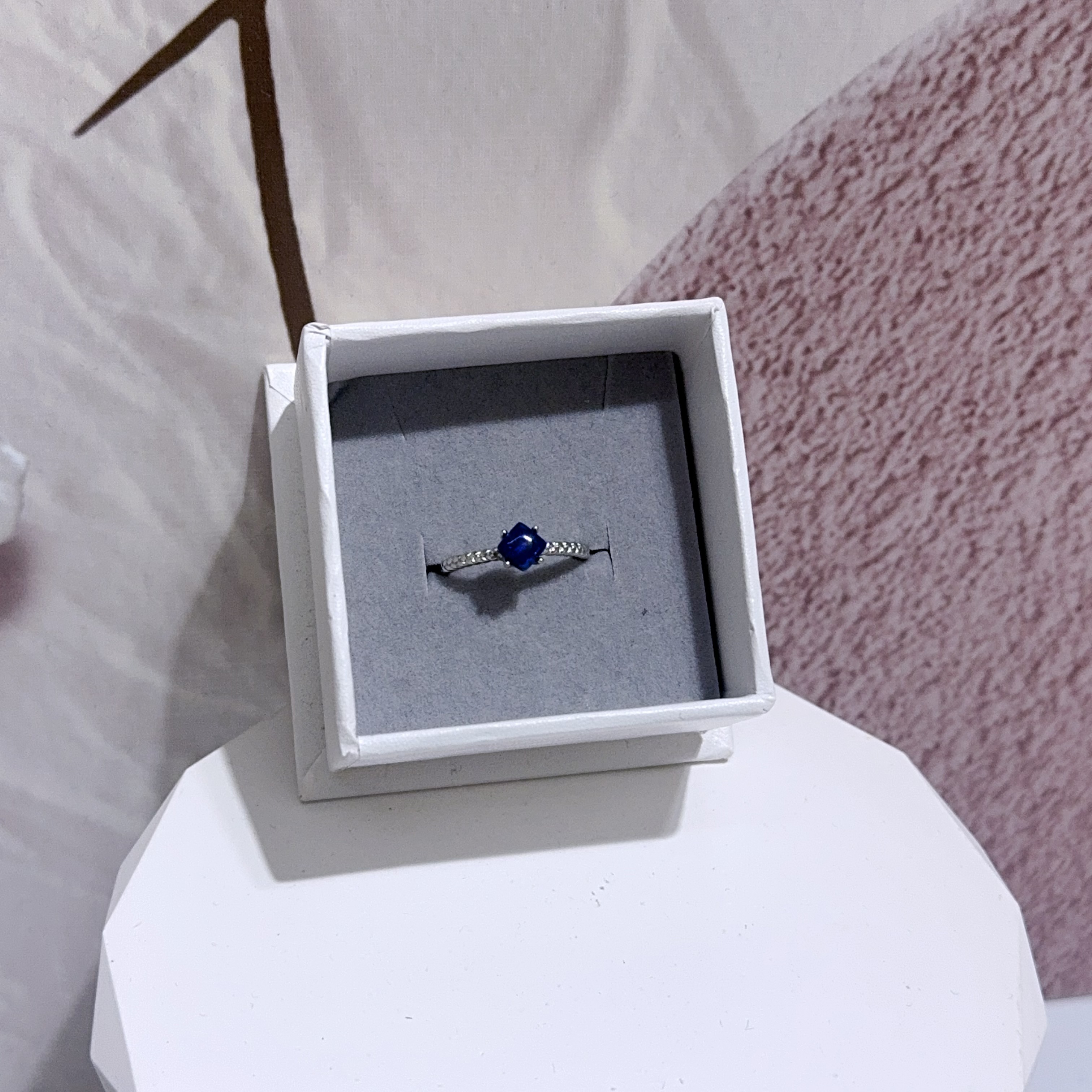 D294 青金石方型戒指