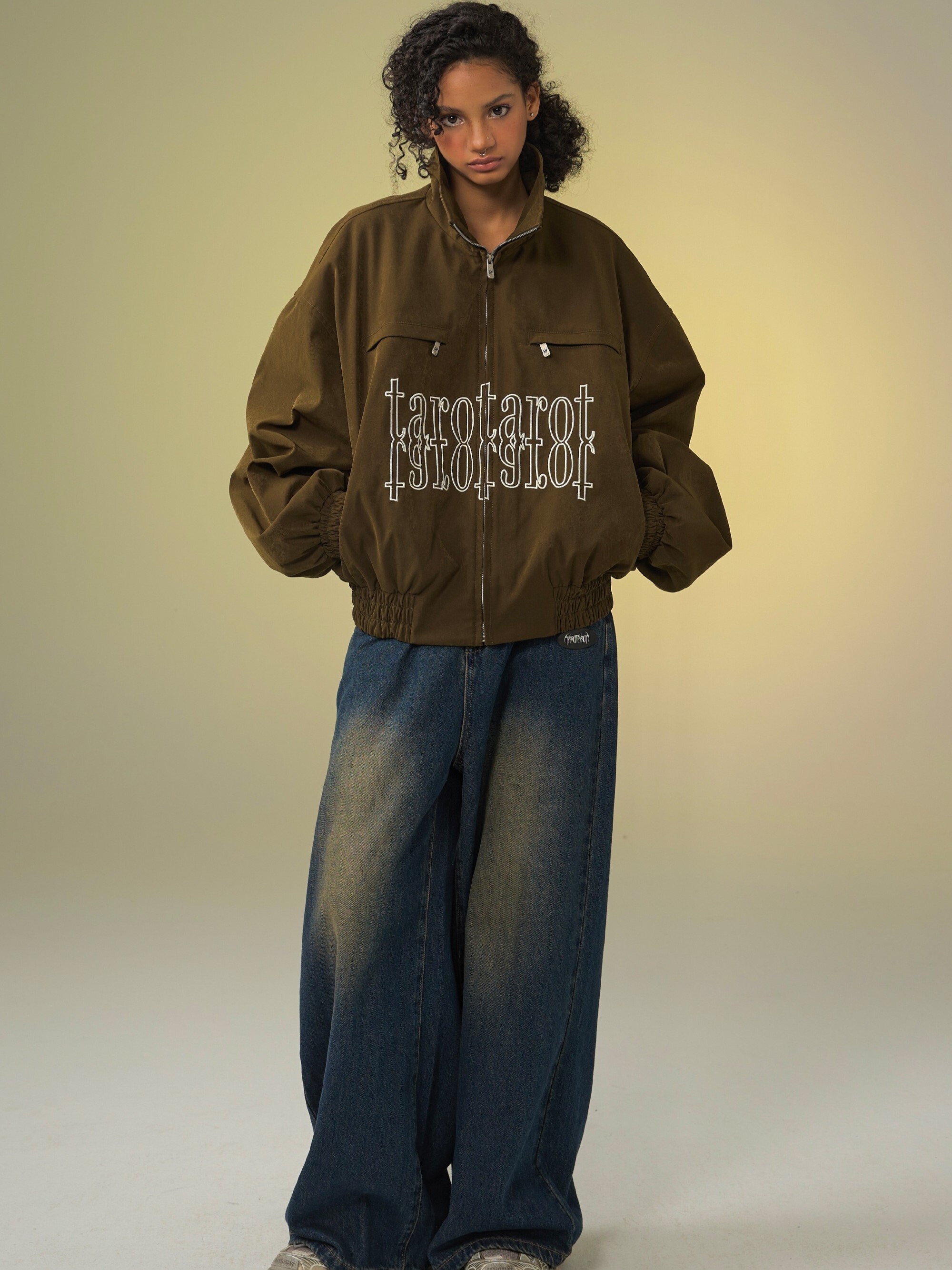 TAROTAROT | Oak denim 做舊磨砂 廓型 低腰牛仔褲