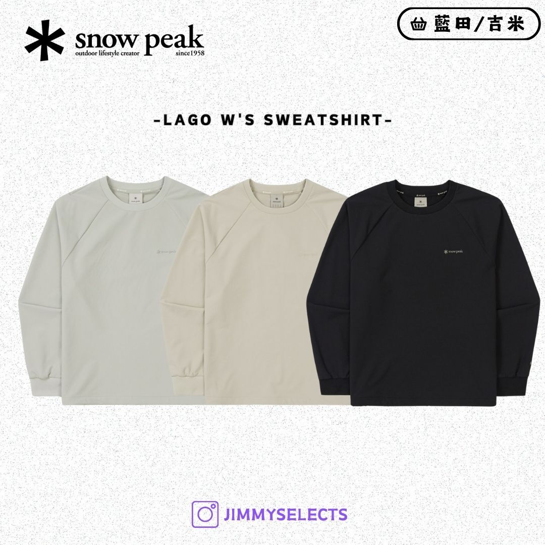 【代購】Snow Peak 雪諾必克 女 Lago Sweatshirt 長袖 衛衣 S25FWTHT33