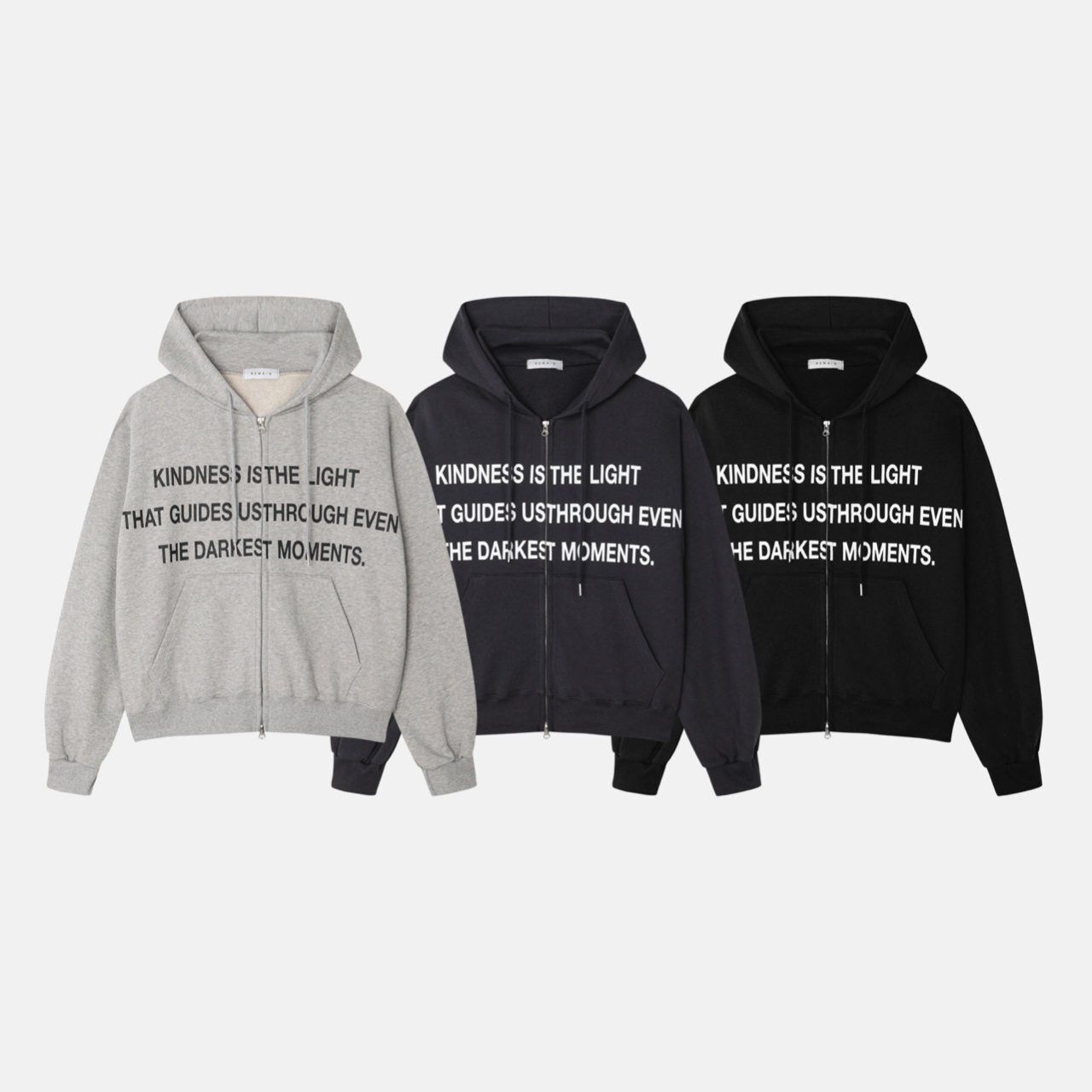 英文字連帽拉鍊外套 REMAIN-041JK