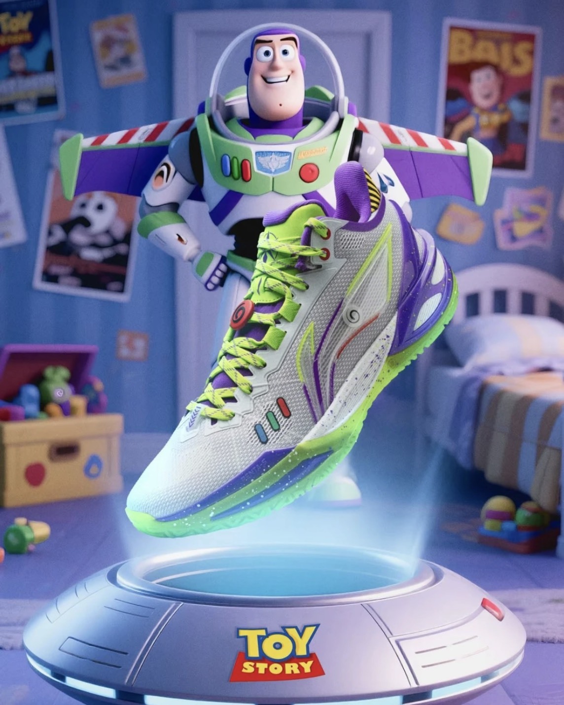 Disney x Li-Ning LiRen 6 巴斯光年 男鞋 籃球鞋 緩震 ABAV063-3