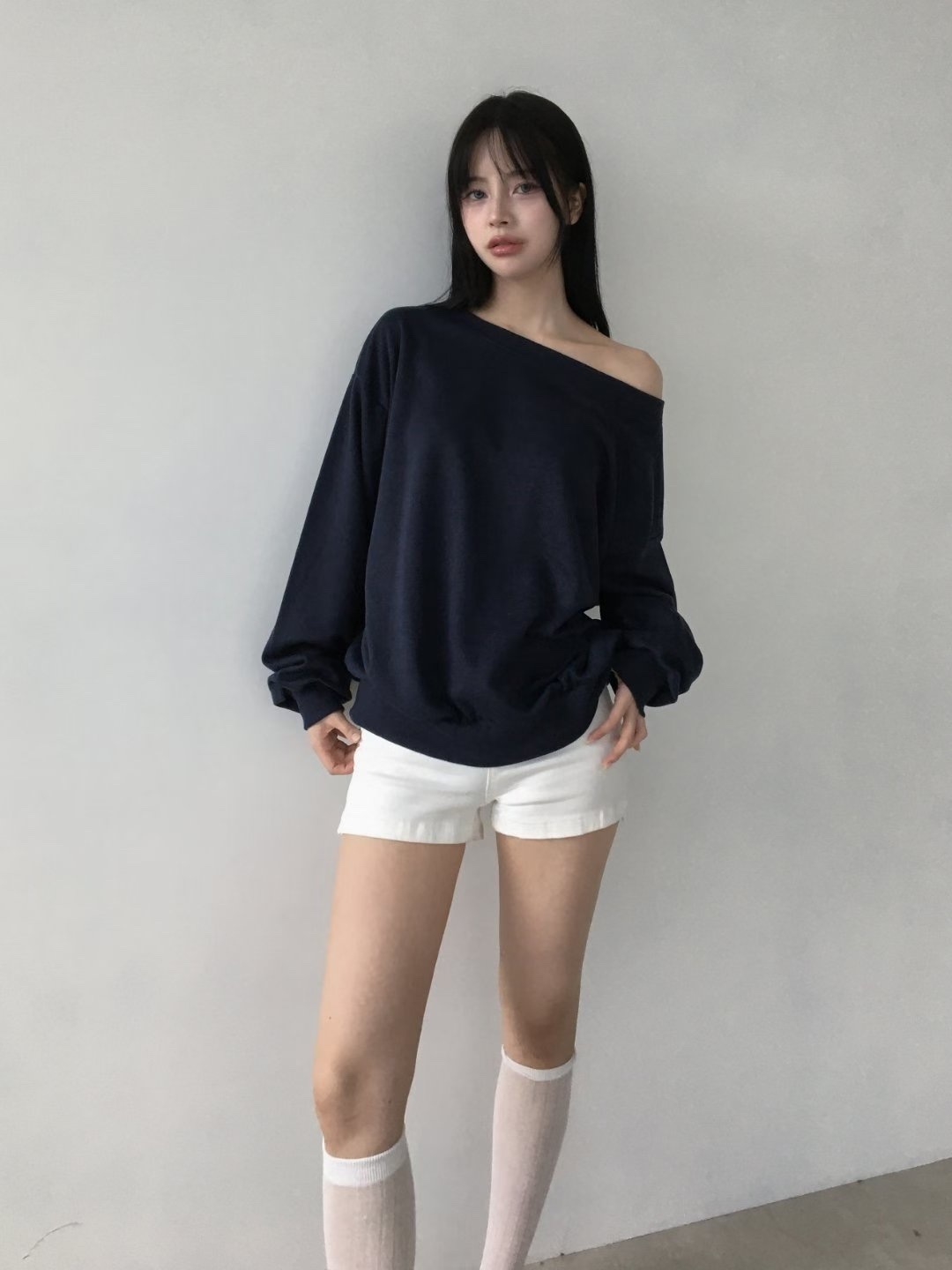 KR OFF SHOULDER OVERSIZED SWEATSHIRT (4 COLORS)