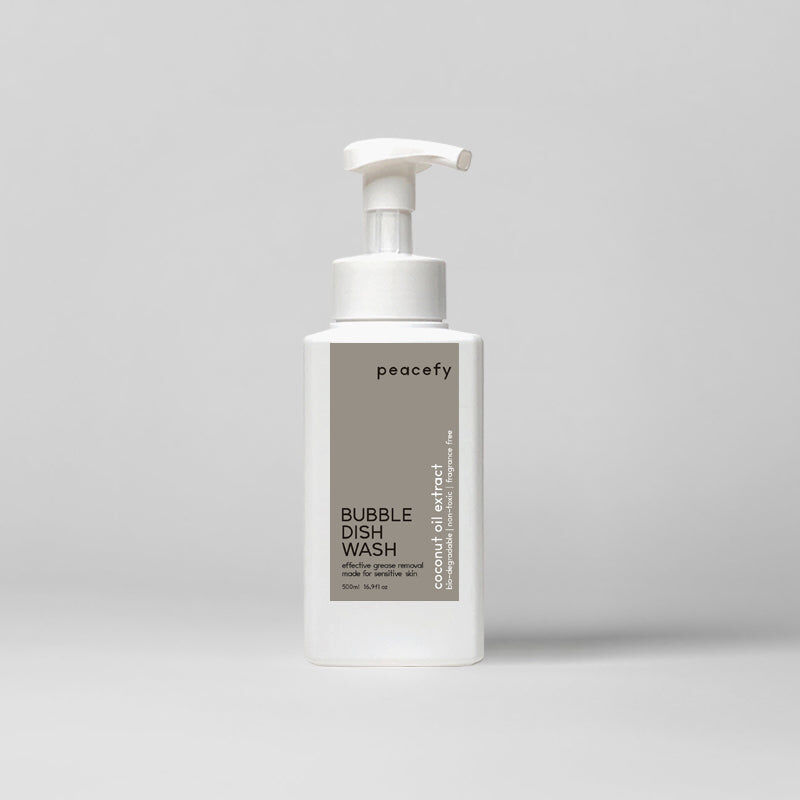 【peacefy】親膚洗碗泡泡慕斯｜居家瓶 500ml 天然溫和洗碗精