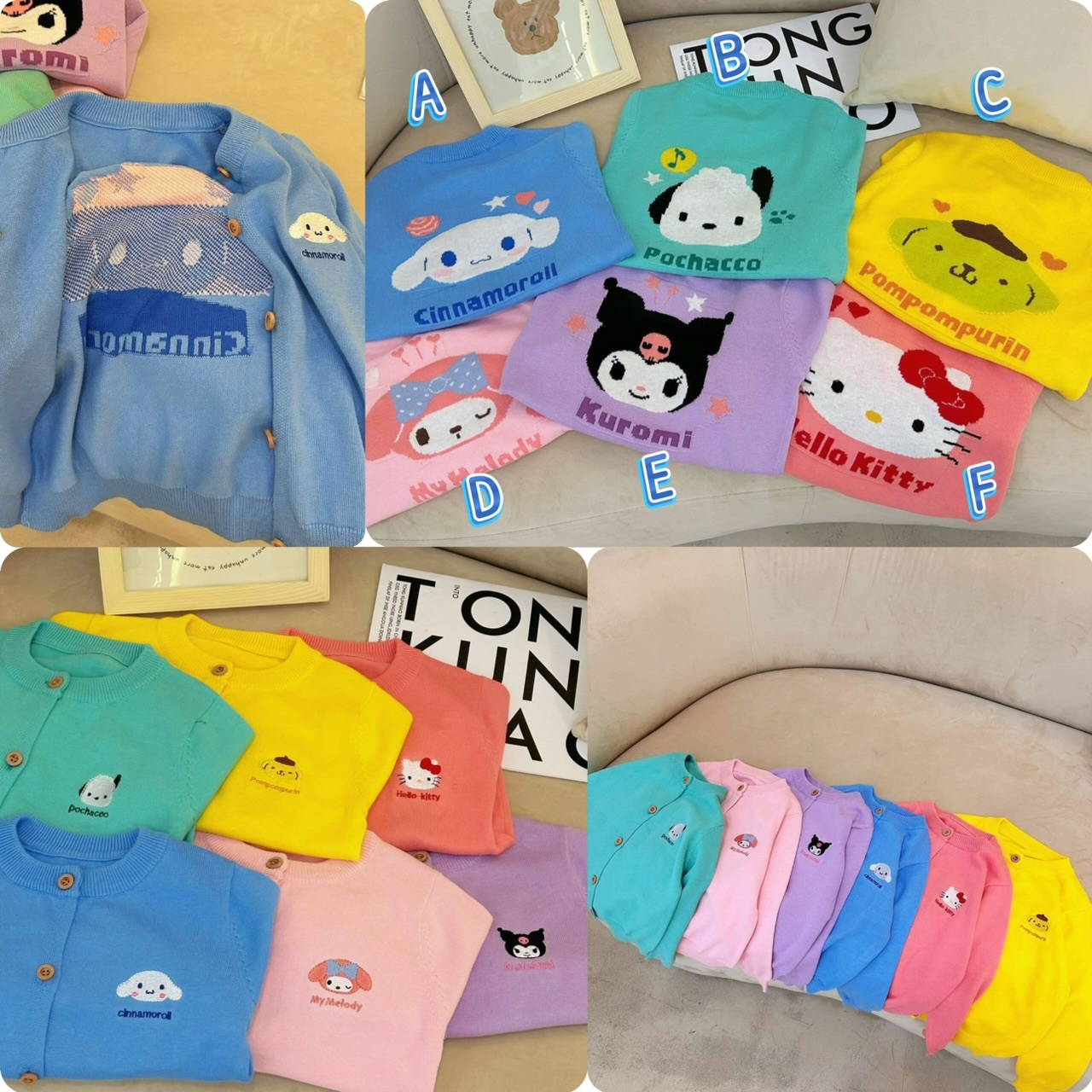 兒童San*rio背大頭Logo針織外套 -2502318