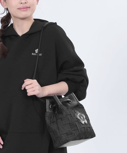 MARY QUANT / Denim Pleated 2-Way Shoulder Bag