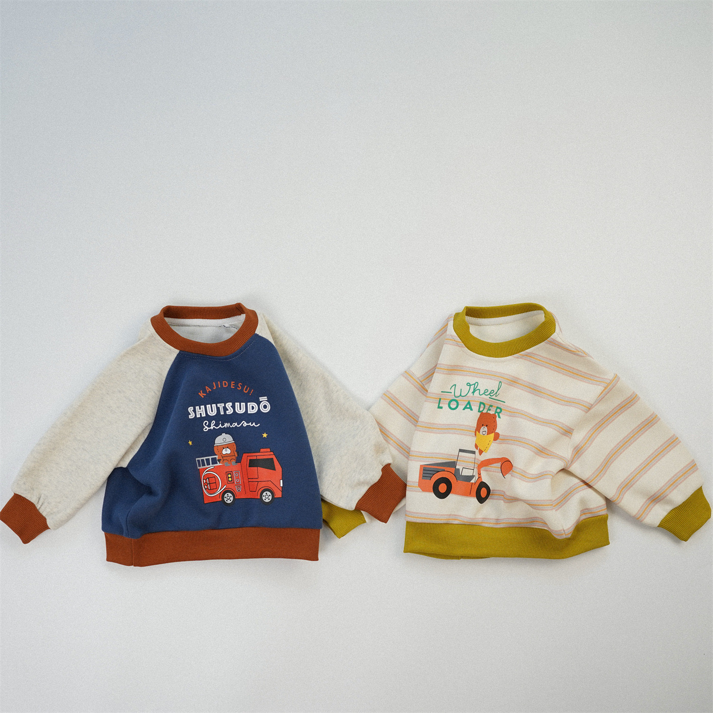 拼袖消防怪手上衣