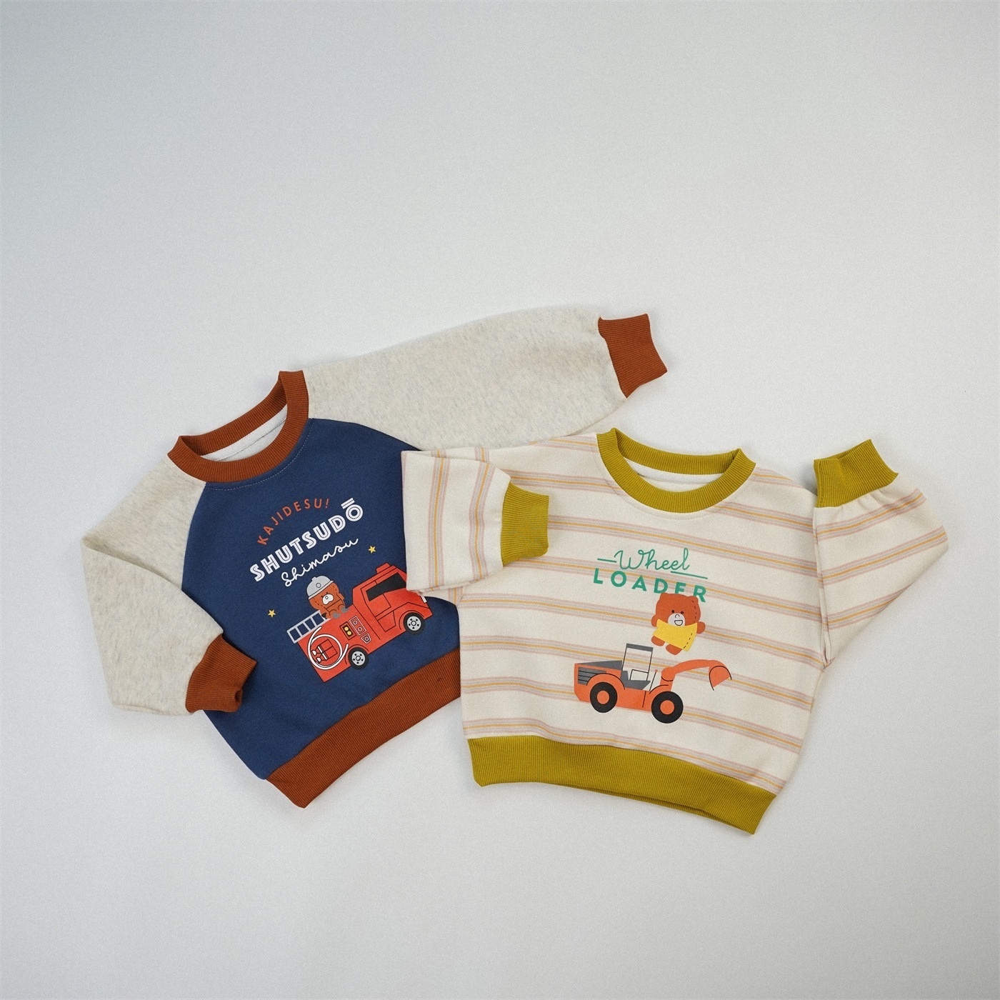 拼袖消防怪手上衣