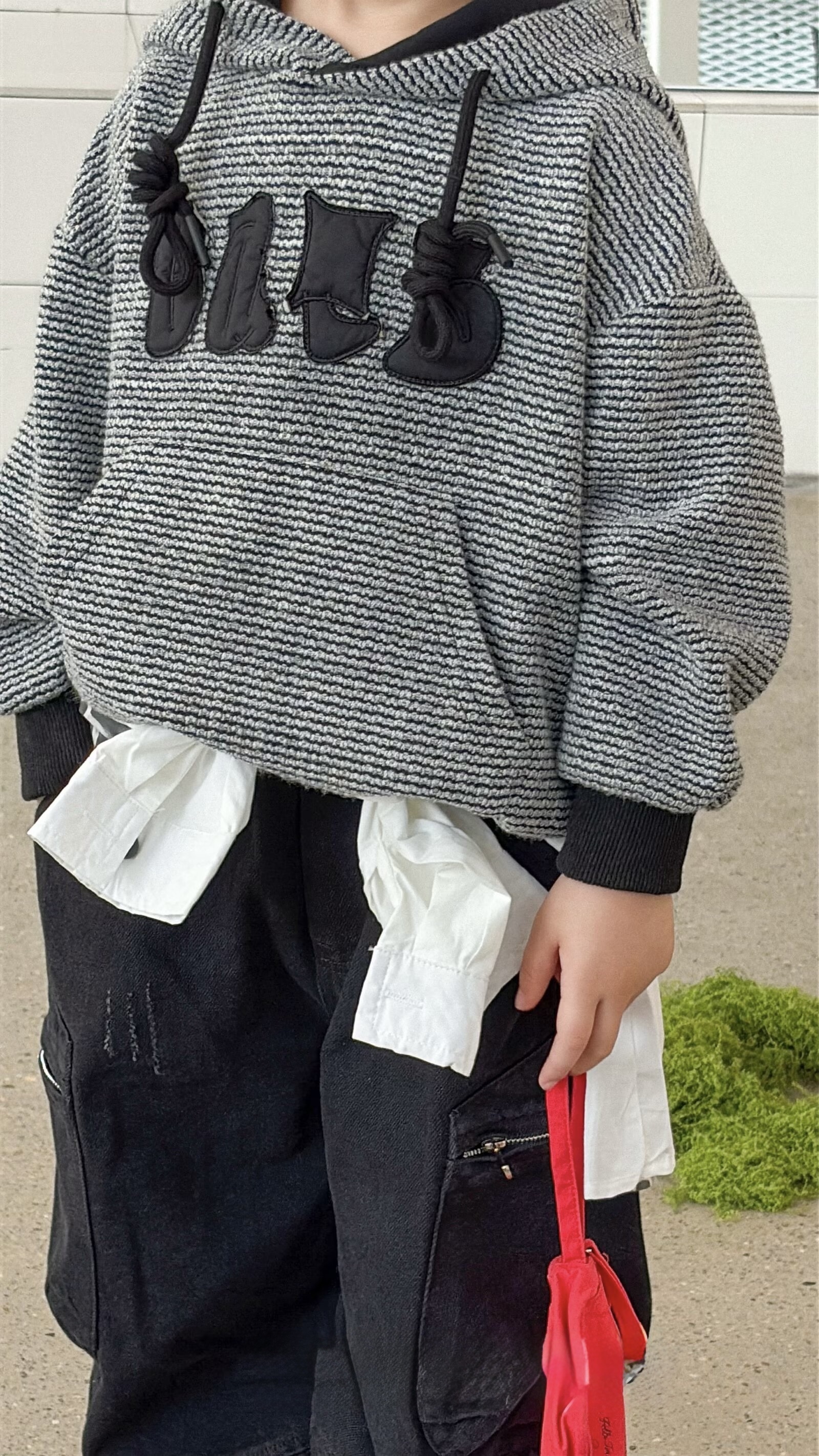 A03142立體英文字標針織帽T(版偏大）