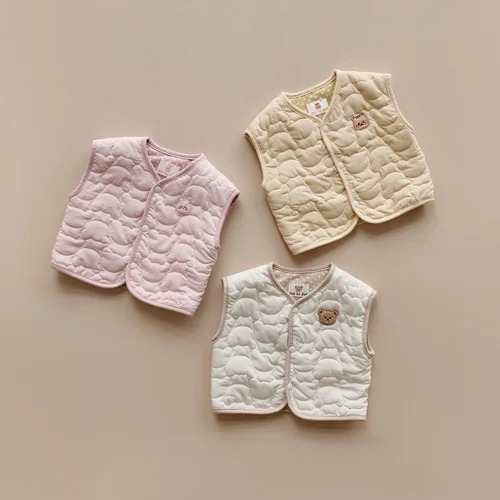 25F/W🍁DTD暖萌熊熊絎縫系列-雙面波點馬甲