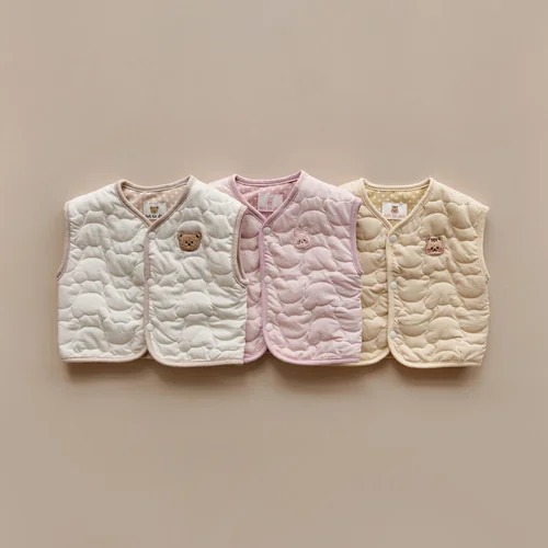 25F/W🍁DTD暖萌熊熊絎縫系列-雙面波點馬甲