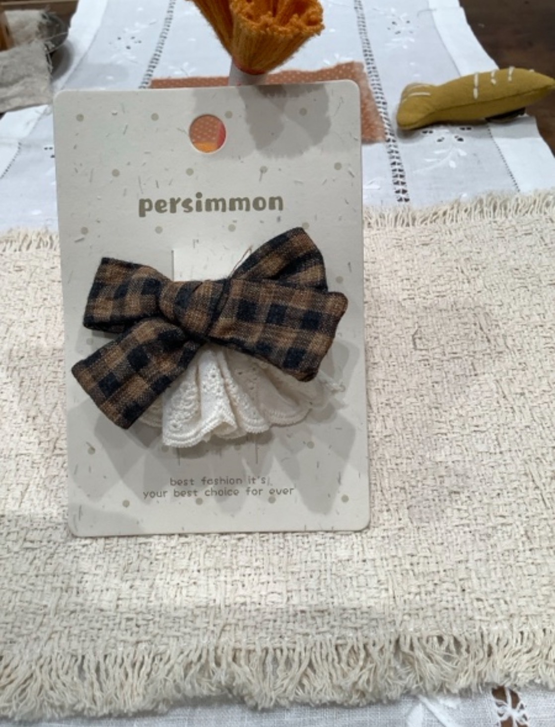 深色系蝴蝶結髮夾