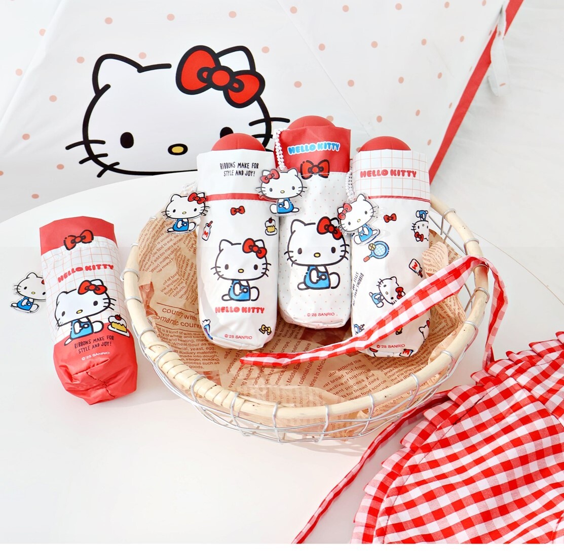 HELLO KITTY  超細|防曬縮骨遮| 雨傘