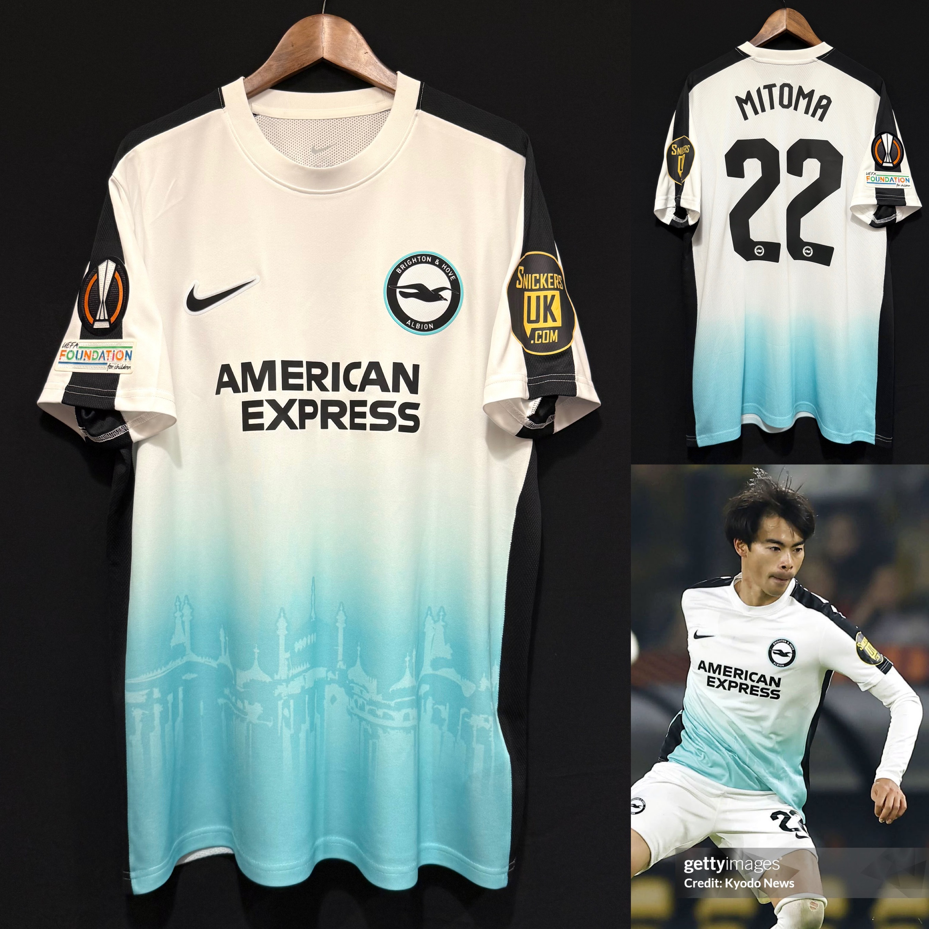 白禮頓 2023-2024 歐霸盃 Nike 二客球衣 #22 MITOMA