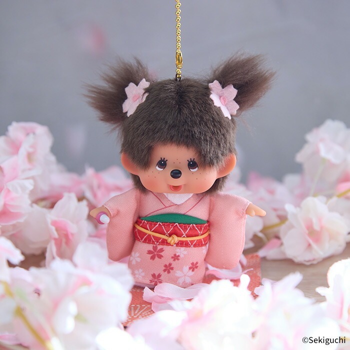 現貨┃Monchhichi 夢奇奇 蒙奇奇 櫻花 浴衣 吊飾