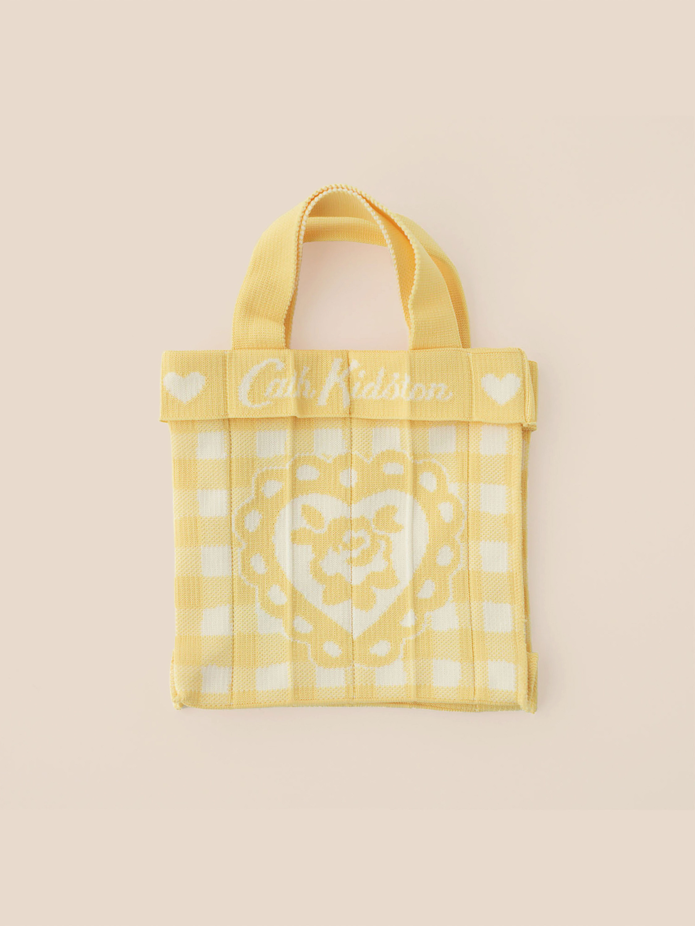 CK×KNT365 CO-KNITTY GINGHAM ROSE YELLOW 手提環保包