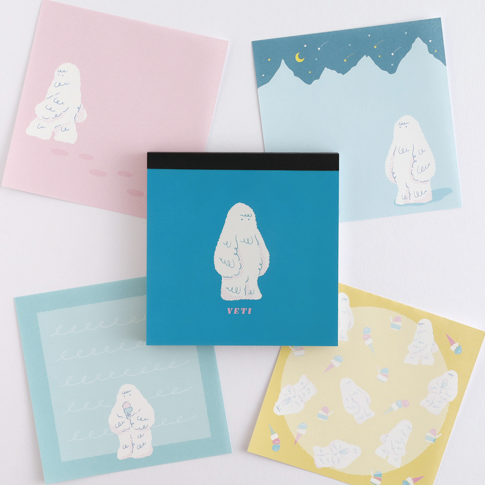 不明物體系列 100枚方形便條本 四款｜日本STUDY HOLIC