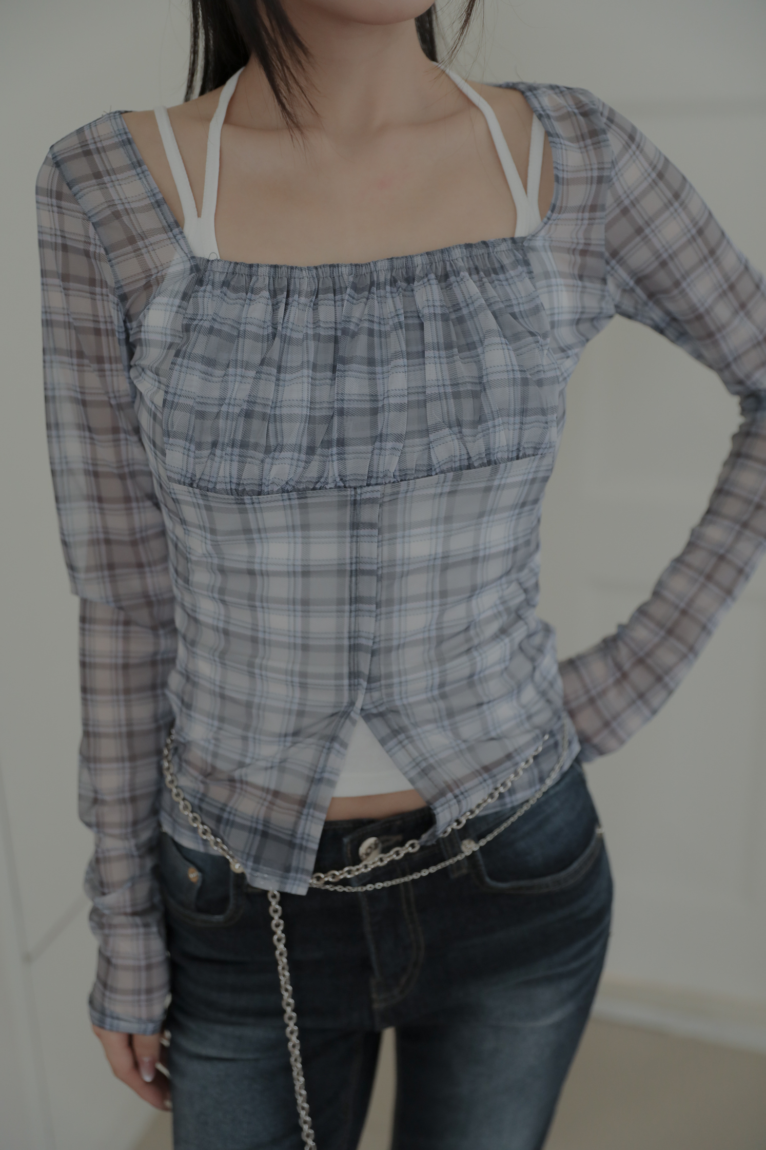 Plum Shirring Top #上衣