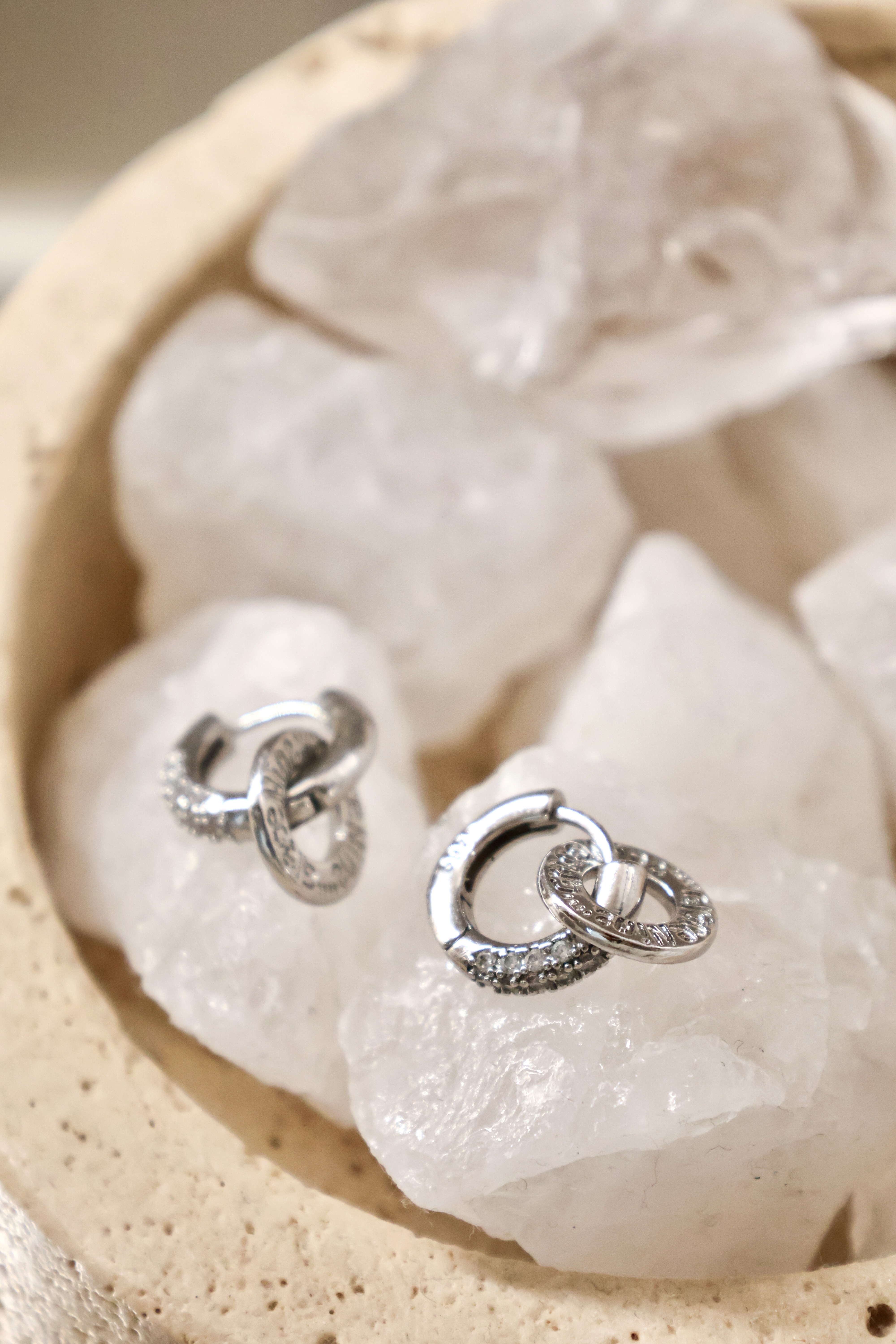 超閃✨水鑽雙耳圈