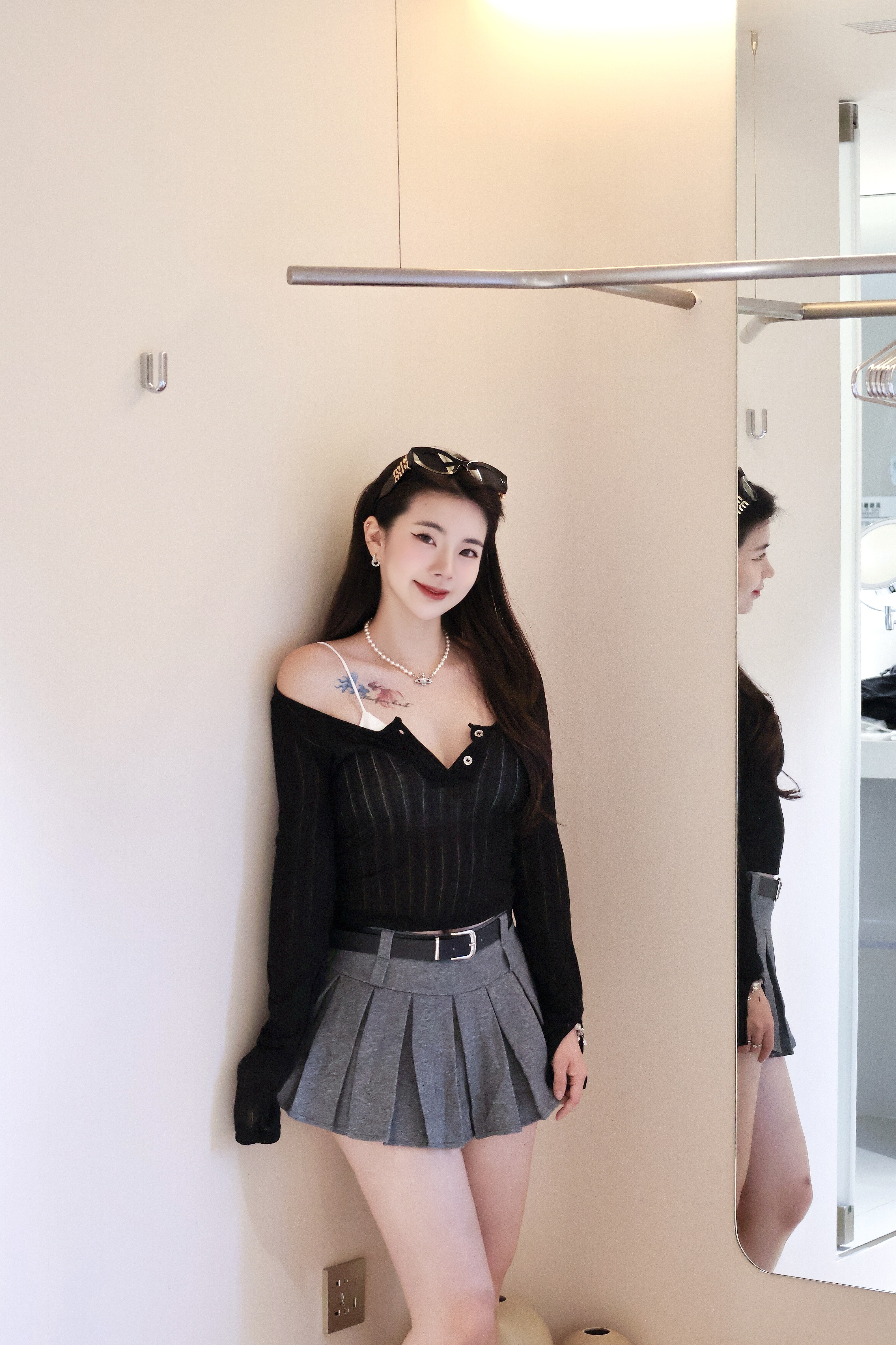 一點辣🌶️微透罩衫小背心