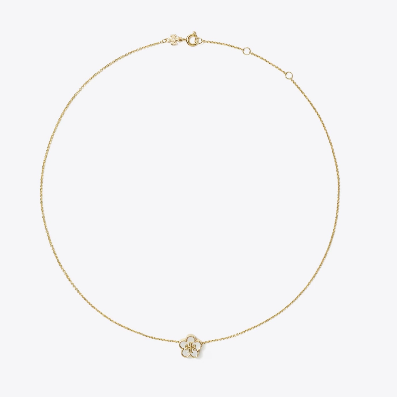 Tory Burch - Kira 花花Logo吊墜頸鏈 (158996)