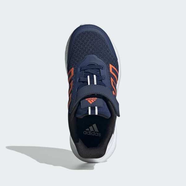 Adidas Xplrpath EL C JS0672 中童 慢跑鞋 魔鬼氈 彈力 支撐 緩震 深藍 橘