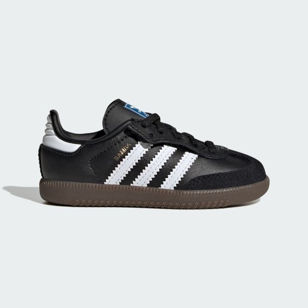 Adidas 愛迪達 Samba OG CF EL I JQ3192 小童 運動休閒鞋 魔鬼氈 舒適 黑 白