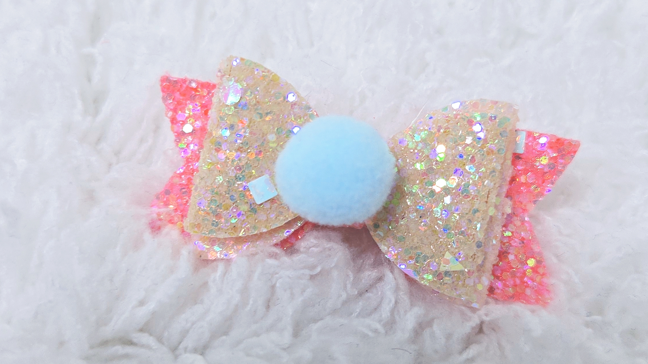 HA25-0005 兒童毛球閃片小髮夾