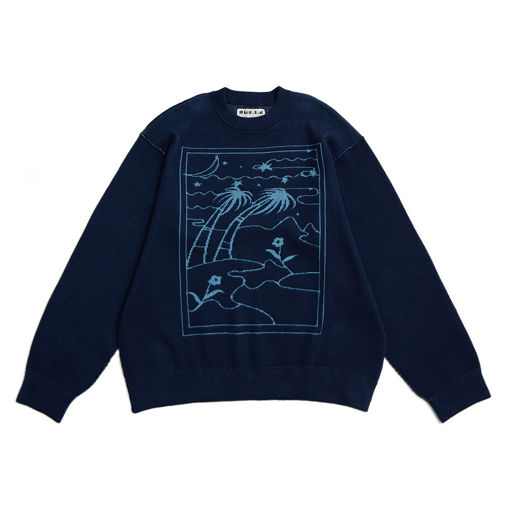 Scenery of Bawengweng Beach Long Sleeve Top Blue