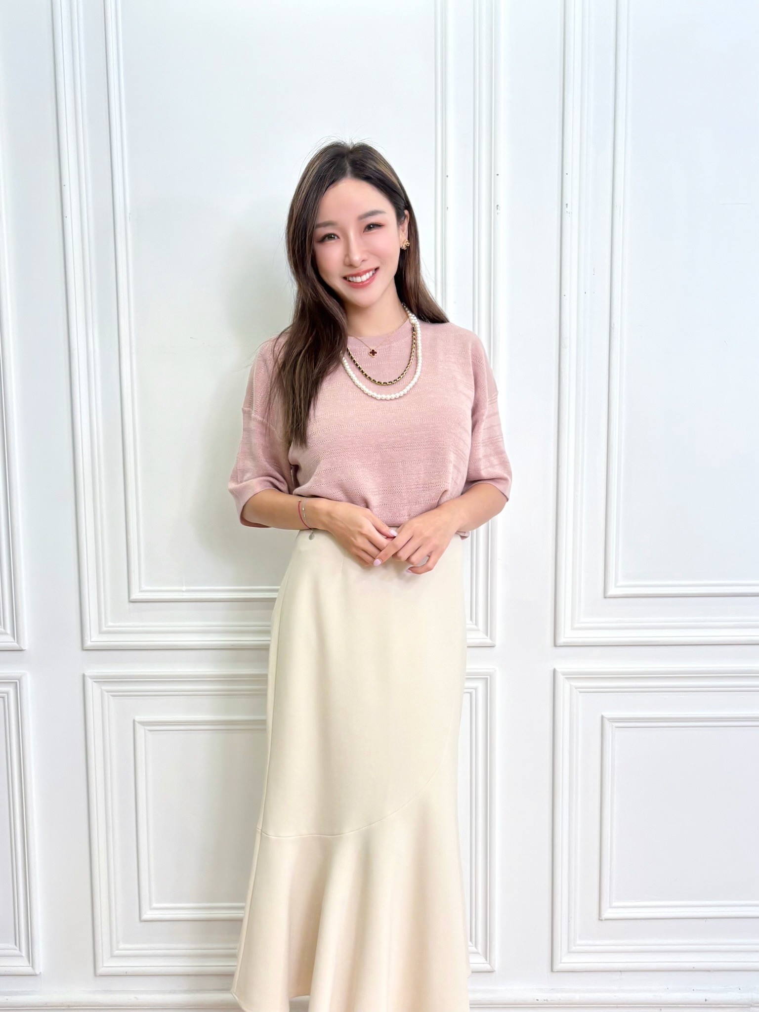 細閃細緻橫織紋短袖針織上衣