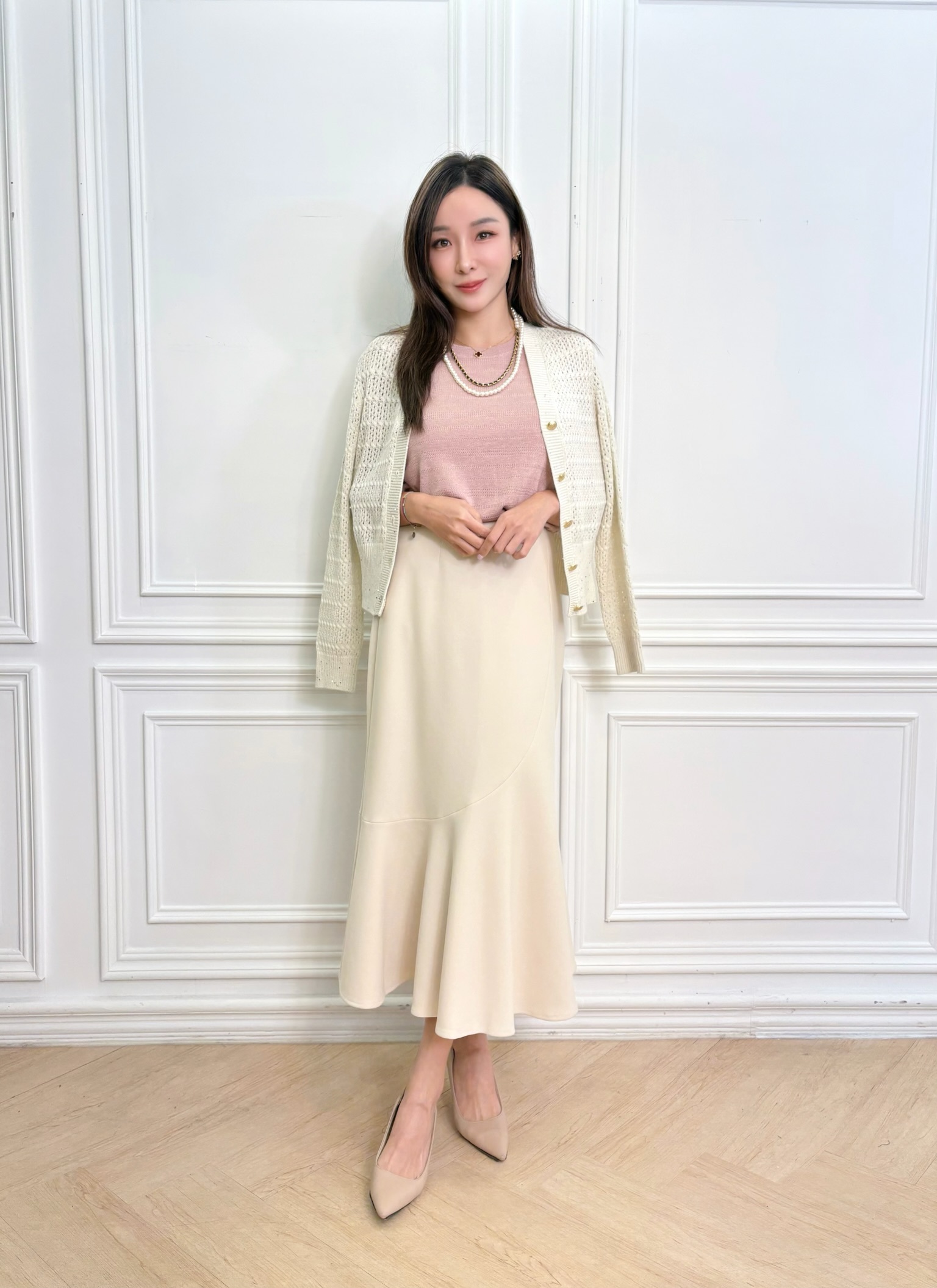 金釦亮片細閃針織外套