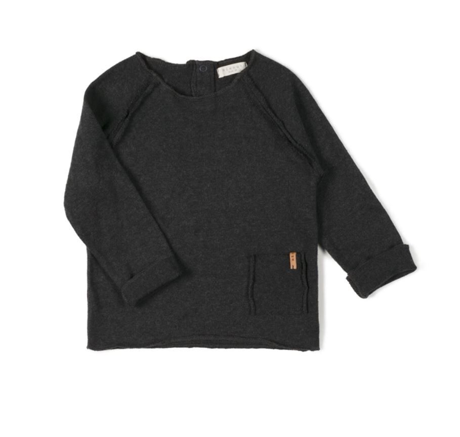 NIXNUT 捲邊口袋長袖上衣 Pocket Shirt Antracite