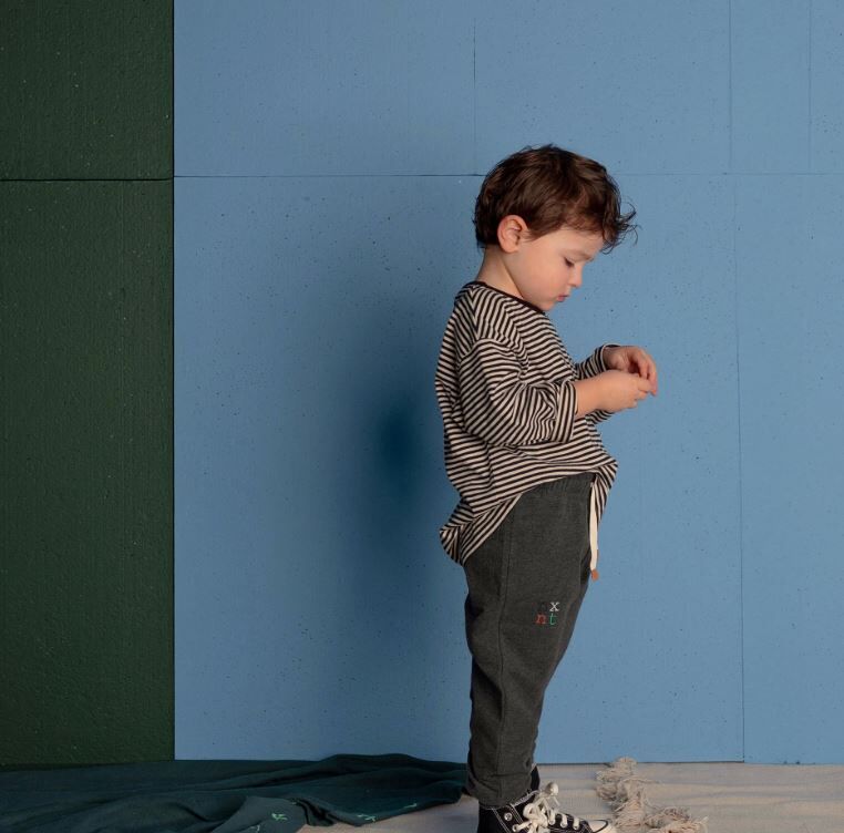 NIXNUT 寬鬆條紋長袖上衣 Drop Shirt Black Stripe