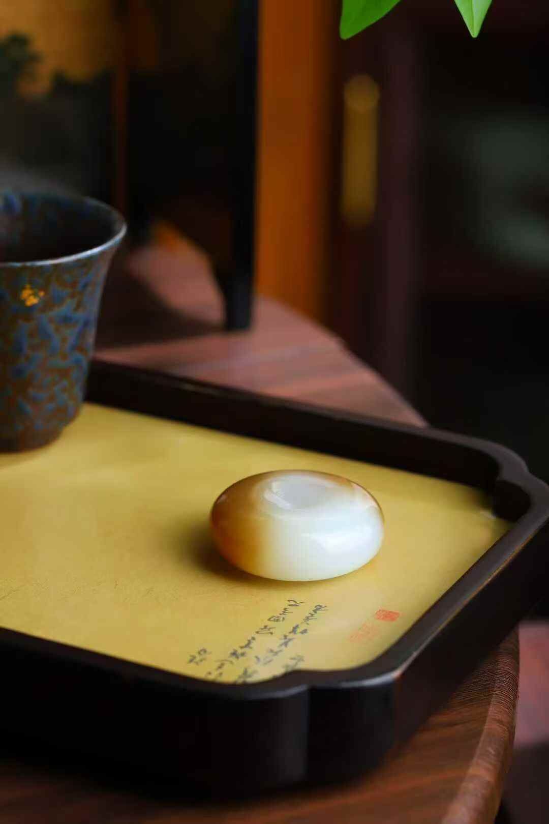 91178 和田玉糖白平安扣 (36mm直徑)