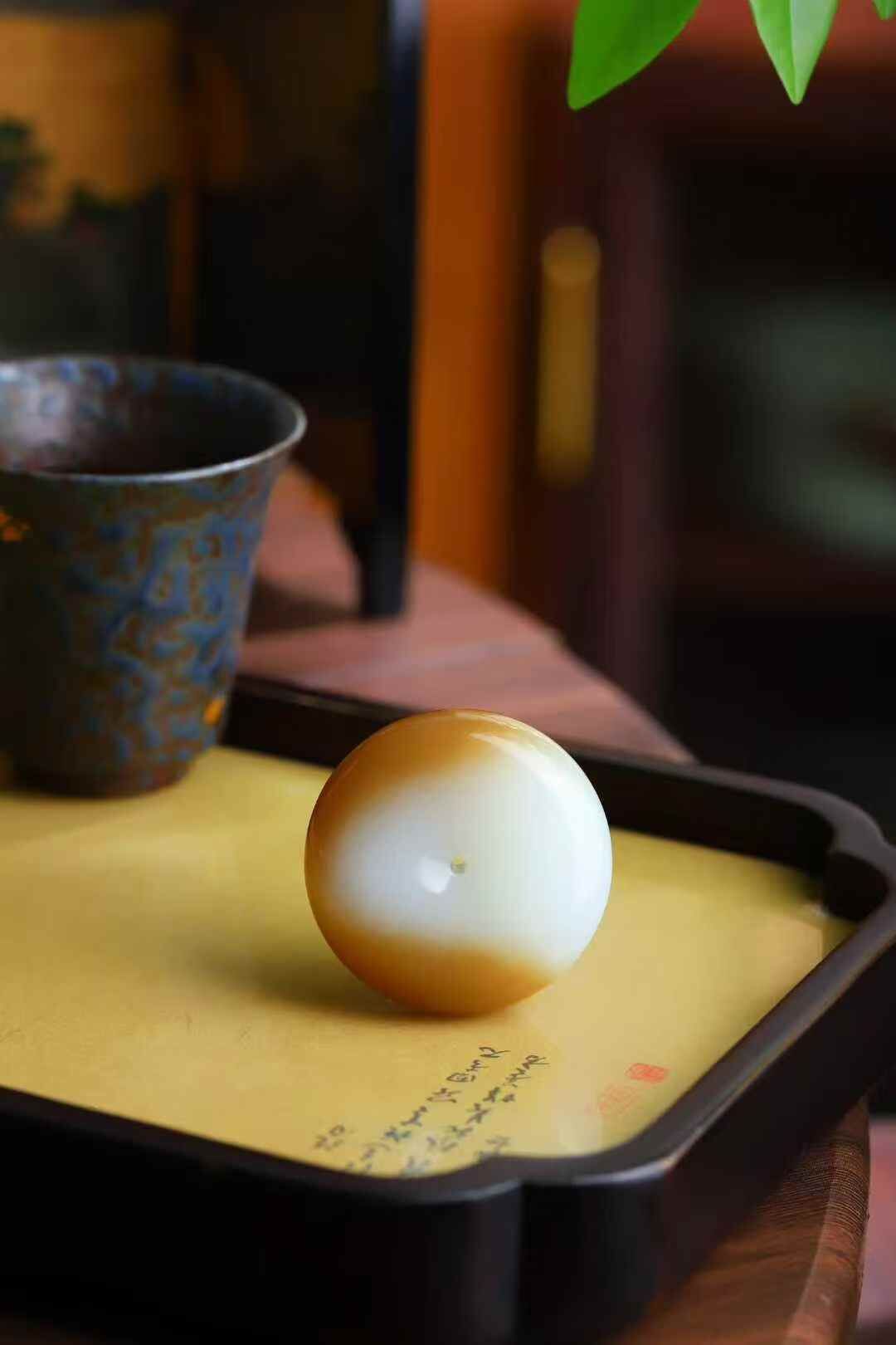 和田玉糖白平安扣 (36mm直徑),天然和田玉軟玉