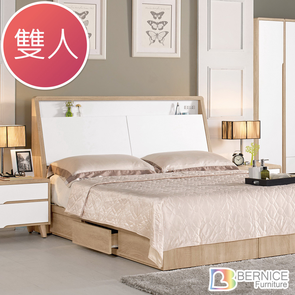 艾爾巴5.2尺雙人抽屜床組(不含床墊)