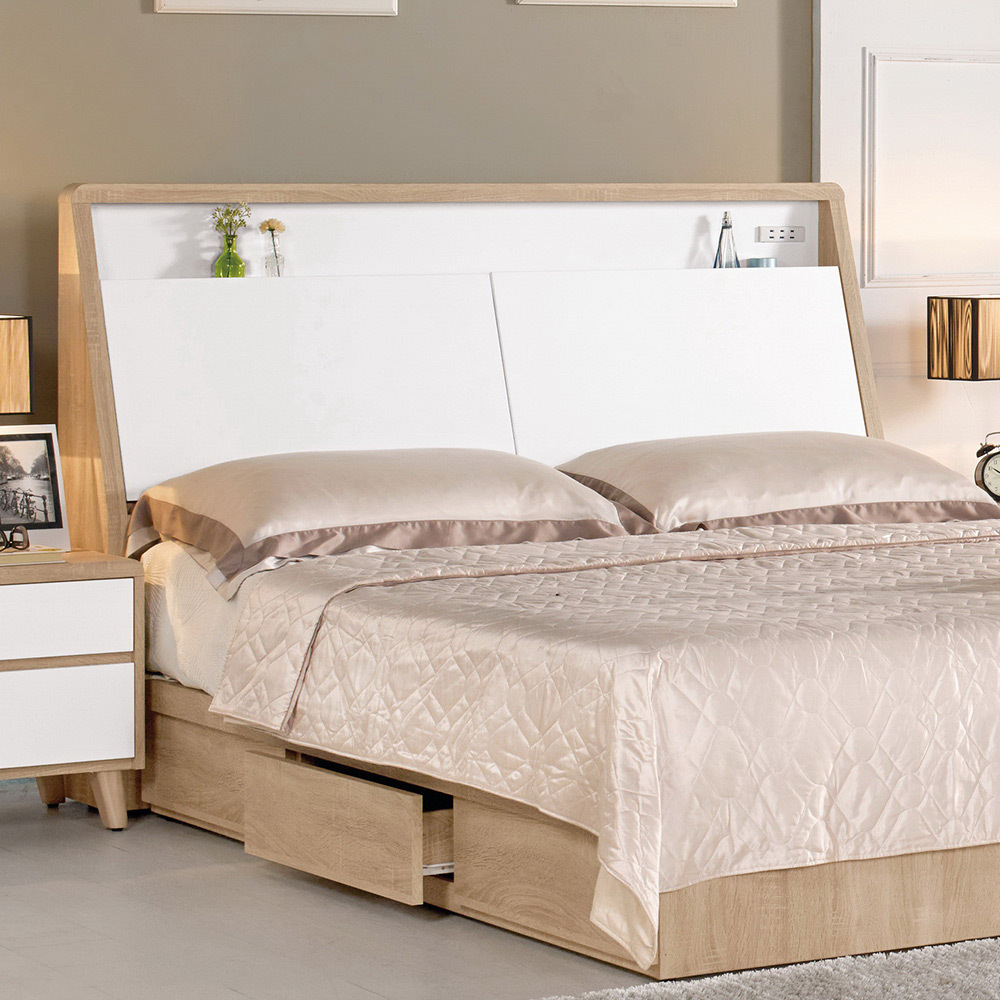 艾爾巴5.2尺雙人抽屜床組(不含床墊)