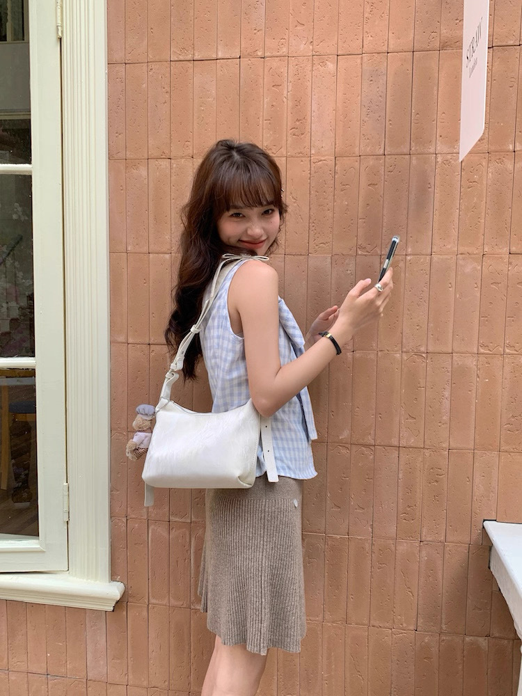 Me.gusta｜Soft Crush 奶蓋蝴蝶結🎀軟綁帶肩背包