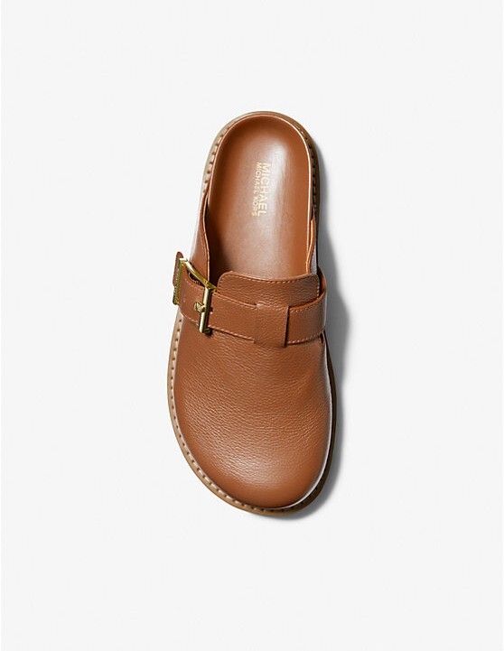 [S] MICHAEL KORS EASTON FLAT CLOG,LUGGAGE, 49T4ESFP1L-LUGGAGE (SMK1061)