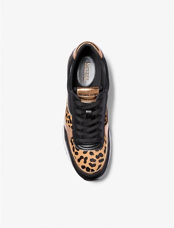 [S] MICHAEL KORS ANDI TRAINER SPTD CHEETAH HAIRCLIF LTHR,DEER MULTI, 49F4AIFS1H-DEER MULTI [FINAL SALE] (SMK1093)