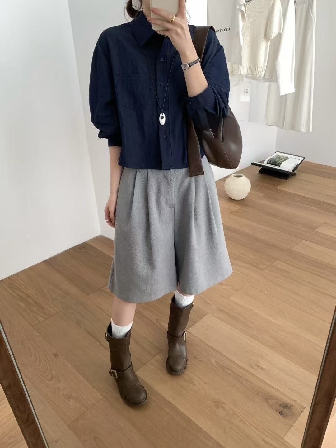 9225 質感單口袋短襯