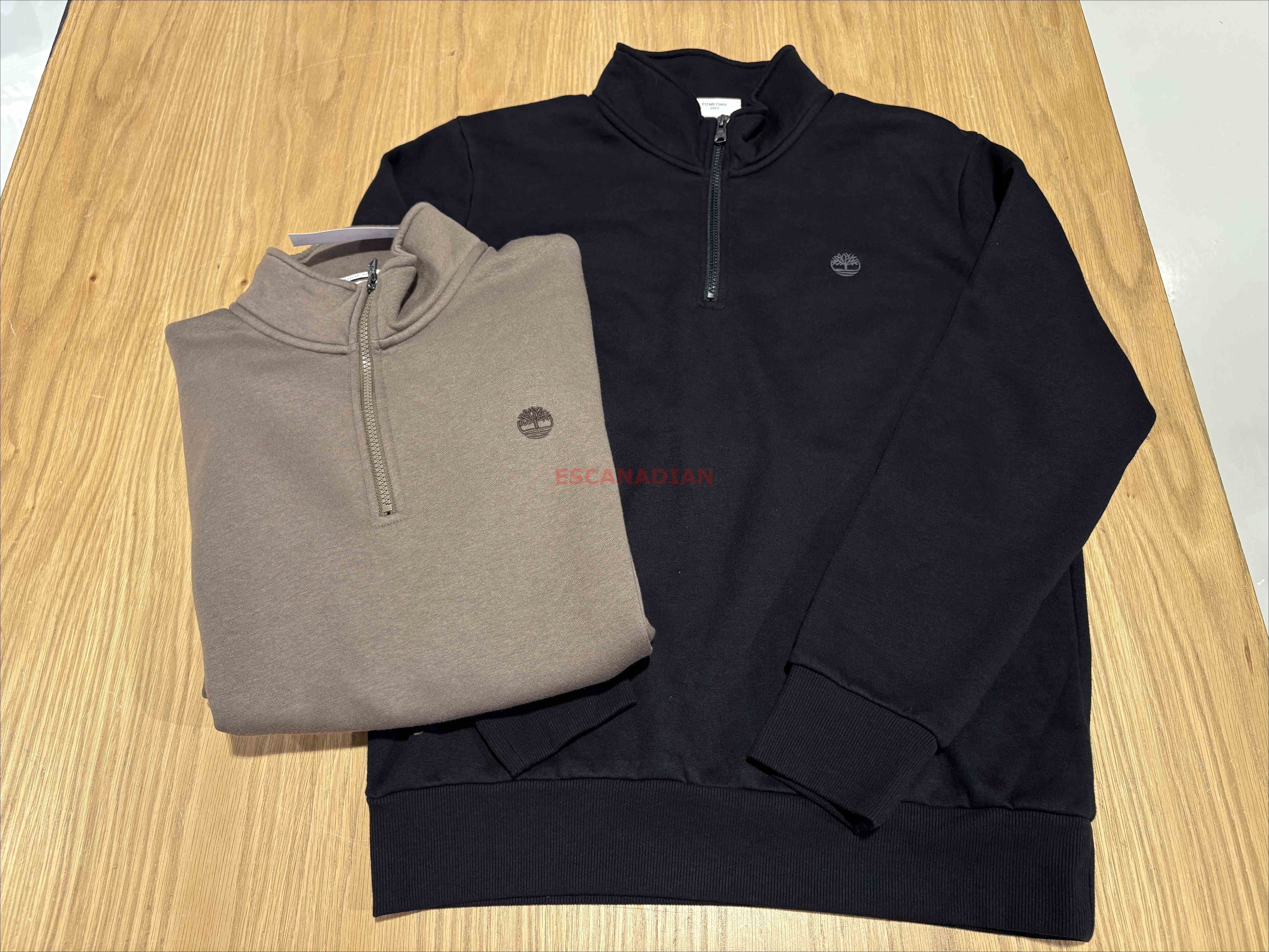 Timberland 大人 刺繡小標 刷毛 半拉鍊外套 (2色)