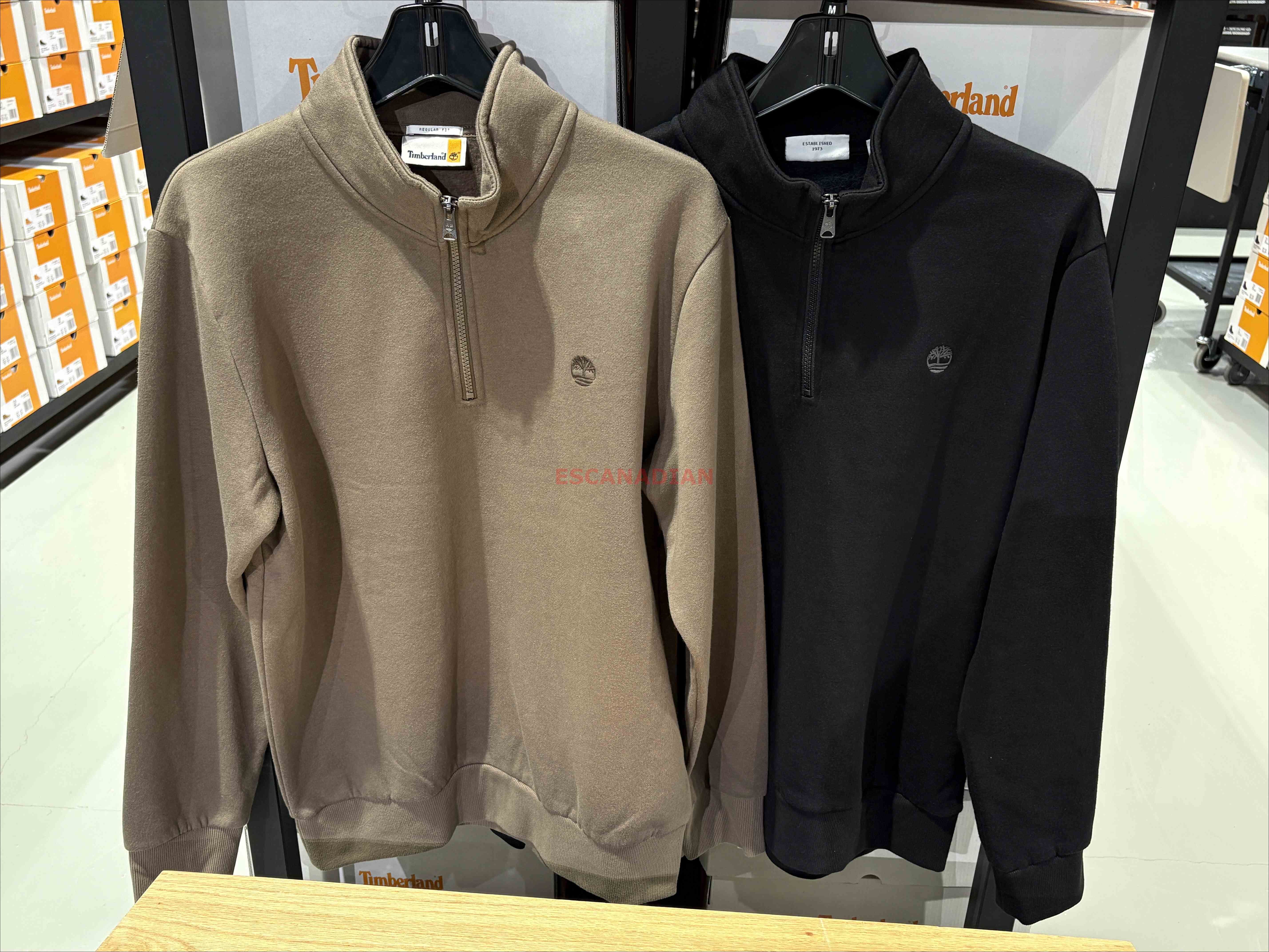 Timberland 大人 刺繡小標 刷毛 半拉鍊外套 (2色)