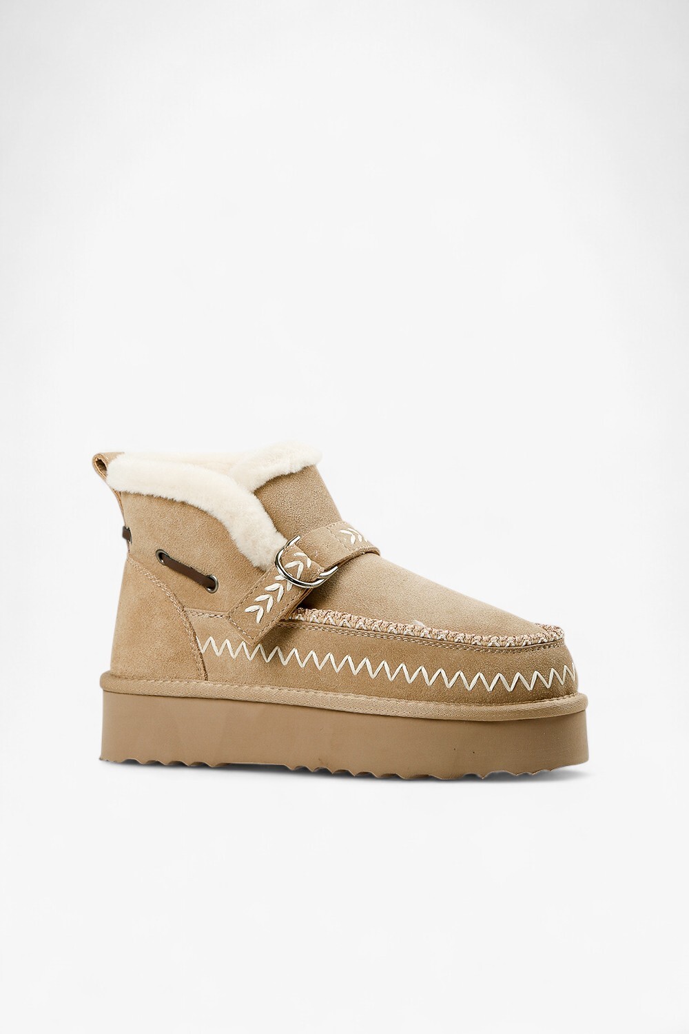 P Stitch 手縫溫暖毛靴