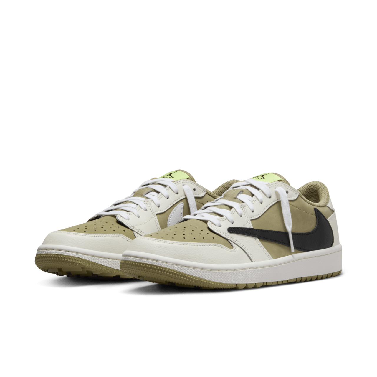 Travis Scott x Nike Air Jordan 1 Low Golf "Neutral Olive" 倒鉤6.0 橄欖色 高爾夫球鞋 FZ3124-200