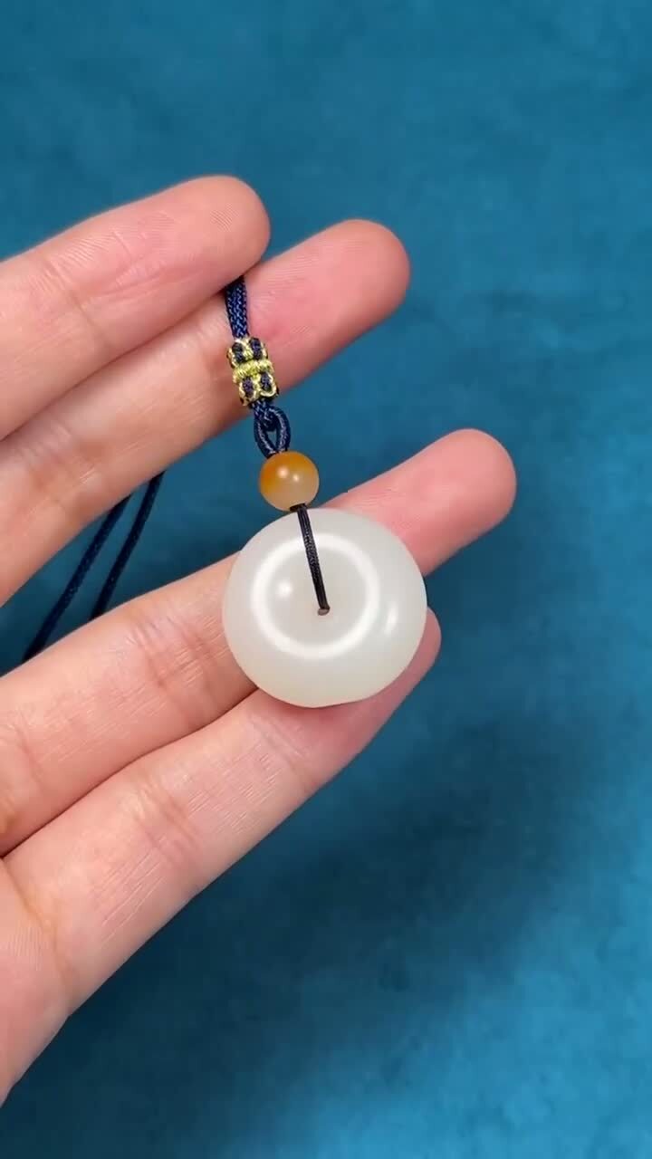 911219 和田玉籽料平安扣 (22.7mm直徑)