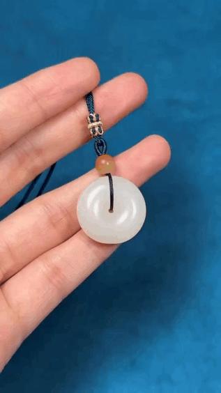 911219 和田玉籽料平安扣 (22.7mm直徑)