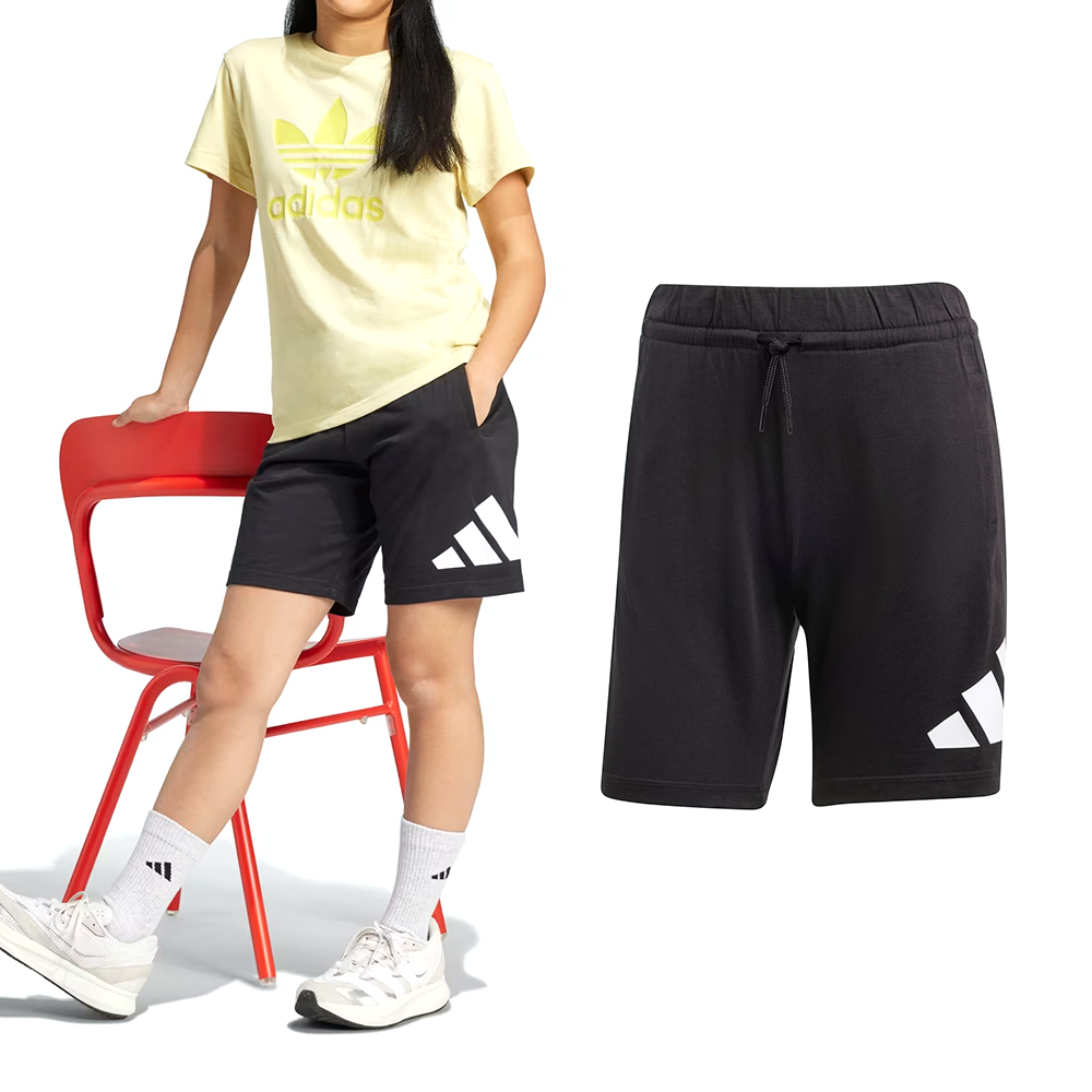 Adidas J Bl Kn Sh 210 大童 童裝 黑色 抽繩 休閒 運動 短褲 JE1391