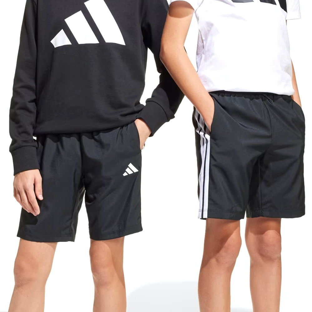 Adidas J 3S Wv Sh 大童 黑色 抽繩 舒爽 休閒 運動 短褲 JD8189