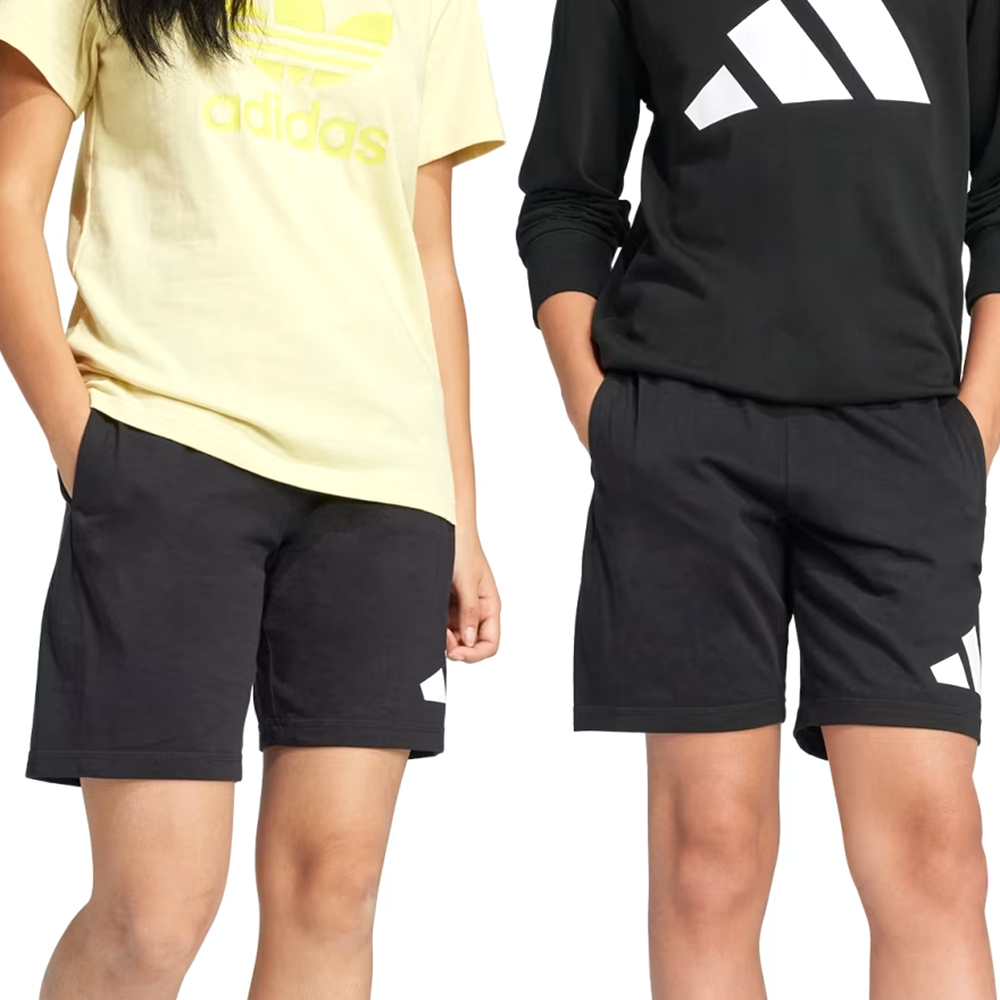 Adidas J Bl Kn Sh 210 大童 童裝 黑色 抽繩 休閒 運動 短褲 JE1391